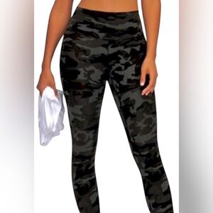 TSLA Women's High Waisted Camouflage Leggings S